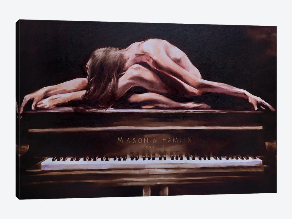 Nude On Piano I by Igor Shulman 1-piece Canvas Art