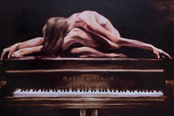 Igor Shulman: Nude On Piano I by Igor Shulman