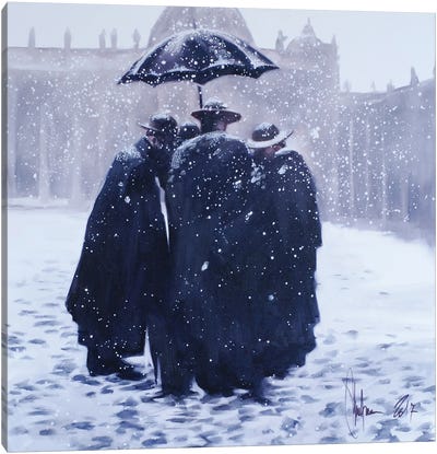 Winter In Italy Canvas Art Print - Snow Art