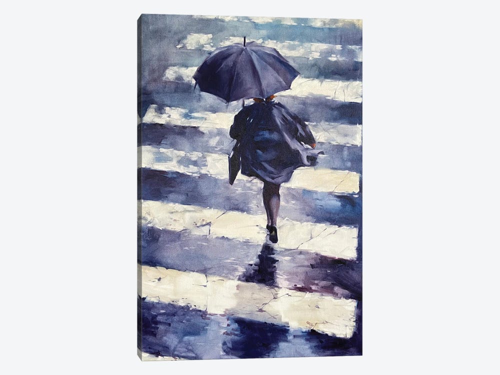 Rainy City by Igor Shulman 1-piece Canvas Art