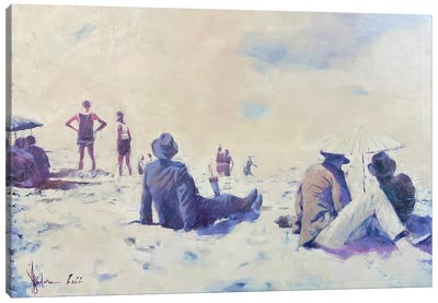 Retro Beach Canvas Art Print - Grandpa Chic