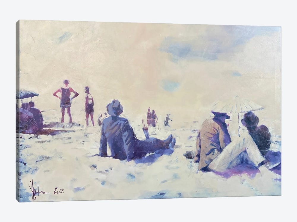 Retro Beach by Igor Shulman 1-piece Canvas Art