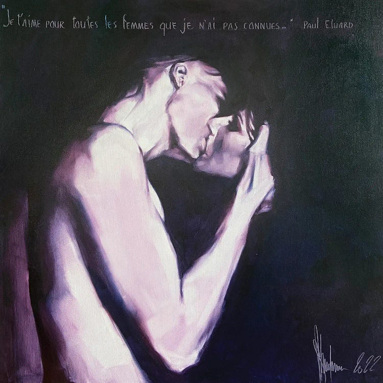 Kissing by Igor Shulman wall art