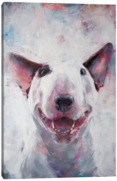 Good Morning! Canvas Art Print - Bull Terrier Art