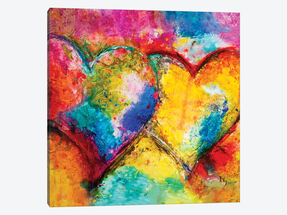 Two Hearts 1-piece Canvas Print