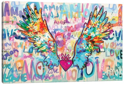 Wings of Love Canvas Art Print - Ivan Guaderrama