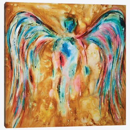 Golden Angel Canvas Print #IGU55} by Ivan Guaderrama Canvas Art