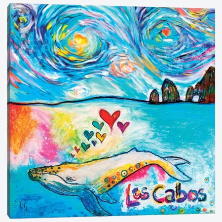 Los Cabos Whale Canvas Print #IGU86} by Ivan Guaderrama Canvas Print