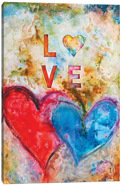 Love Is Canvas Art Print - Love Typography