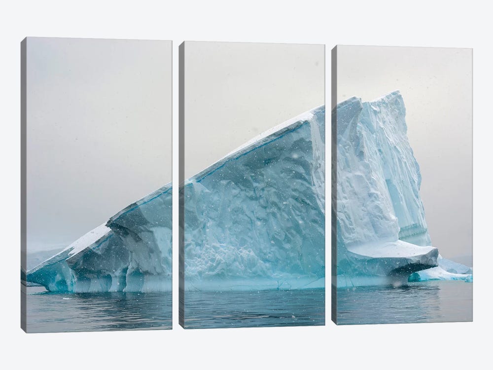 Iceberg, Charlotte Bay, Antarctica 3-piece Canvas Art Print