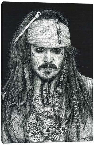 Captain Jack Canvas Art Print - Johnny Depp