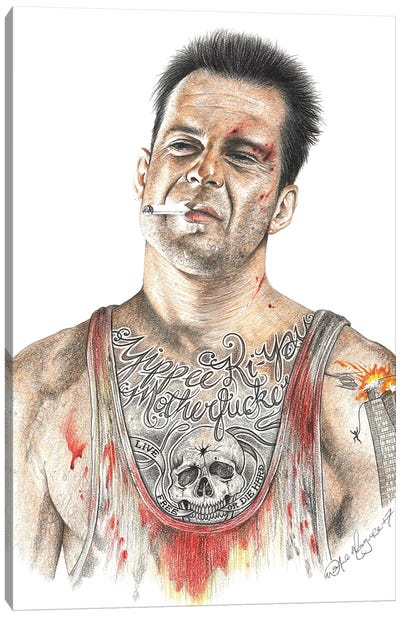 Die Hard Canvas Art Print - Bruce Willis