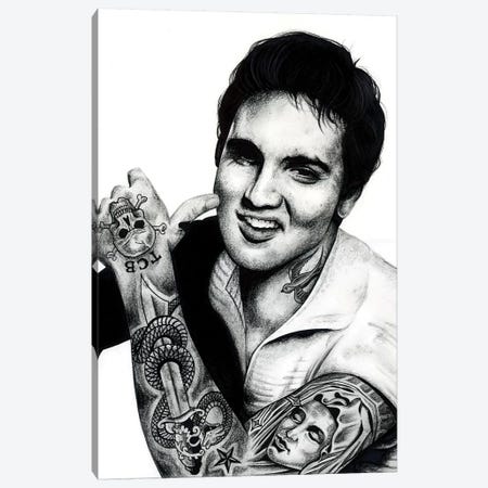 Elvis Canvas Print #IIK12} by Inked Ikons Canvas Artwork