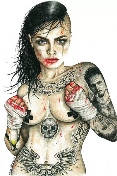 Home Theater: Fight Club Girl by Inked Ikons