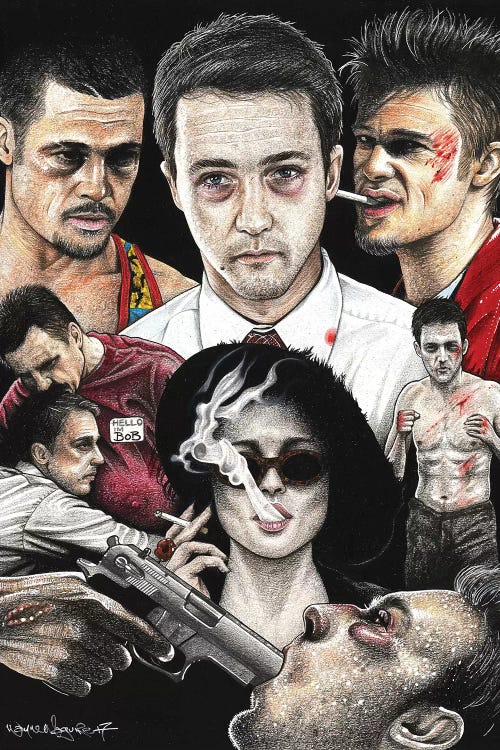 Fight Club IV by Inked Ikons wall art