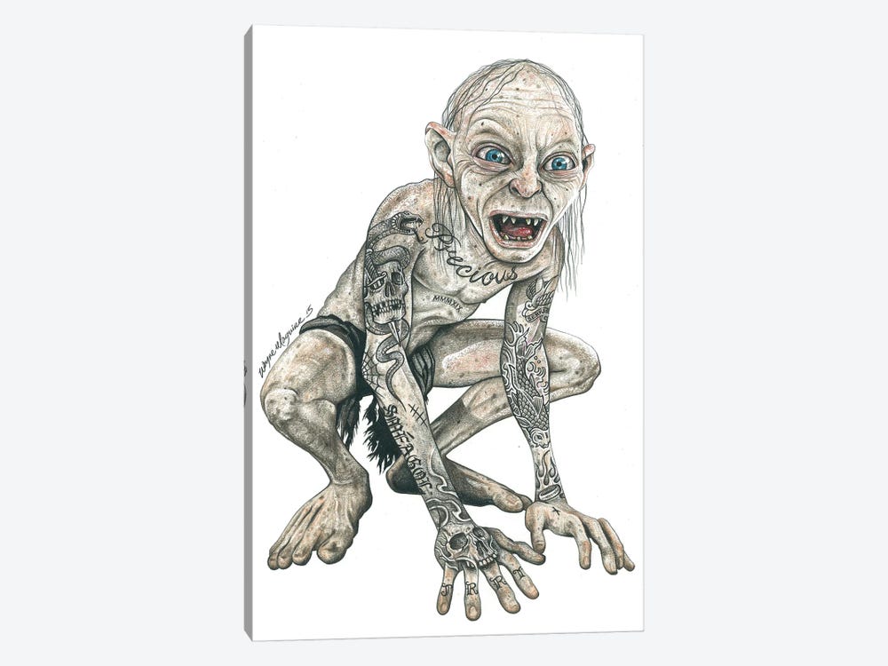 Gollum by Inked Ikons 1-piece Canvas Artwork