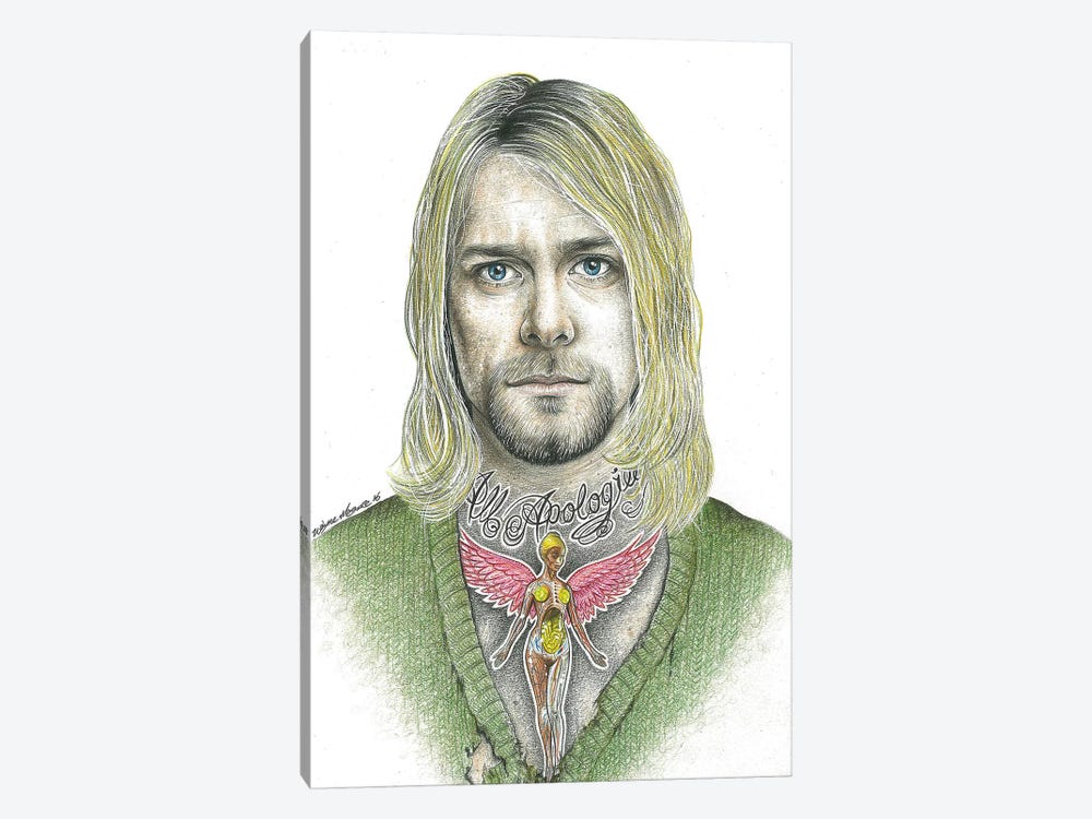 Kurt Cobain by Inked Ikons 1-piece Canvas Artwork