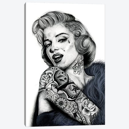 Marilyn Monroe Canvas Print #IIK27} by Inked Ikons Canvas Art