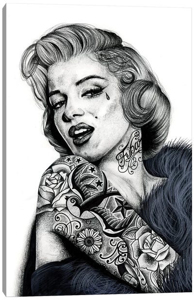 Marilyn Monroe Canvas Art Print - Inked Ikons