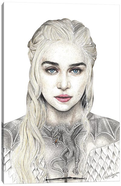 Mother Of Dragons Canvas Art Print - Inked Ikons