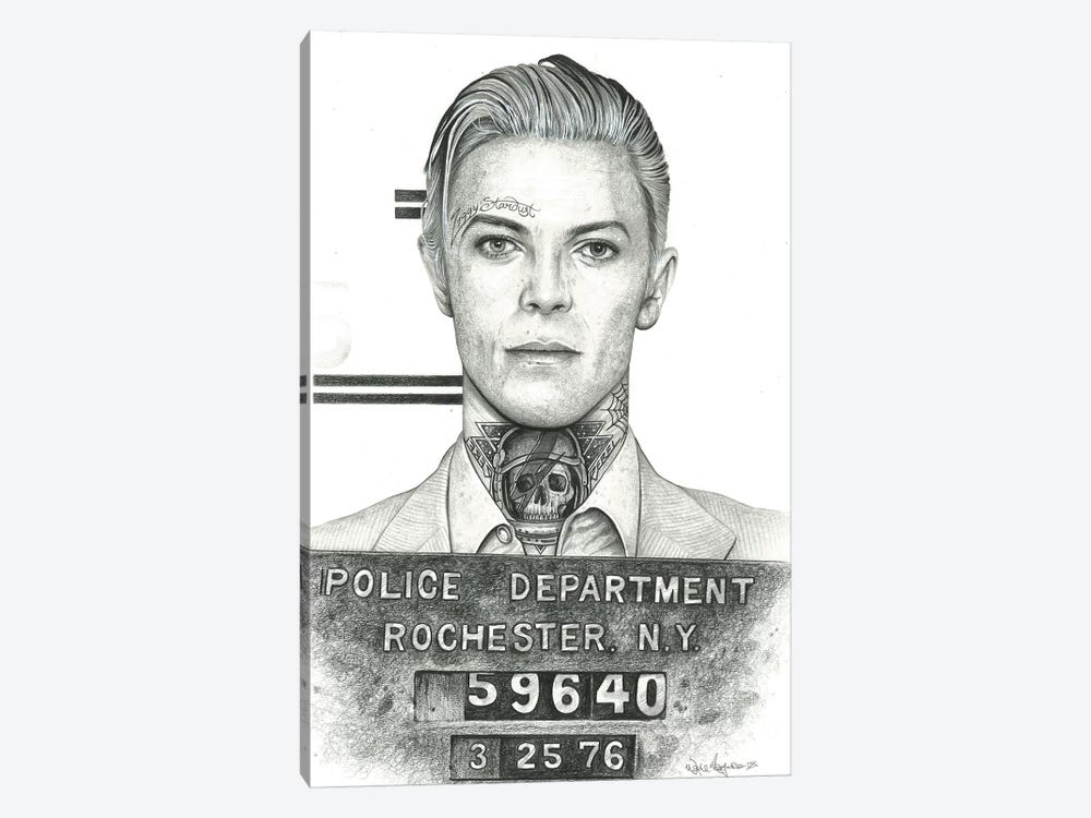 Mugshot Bowie by Inked Ikons 1-piece Canvas Wall Art