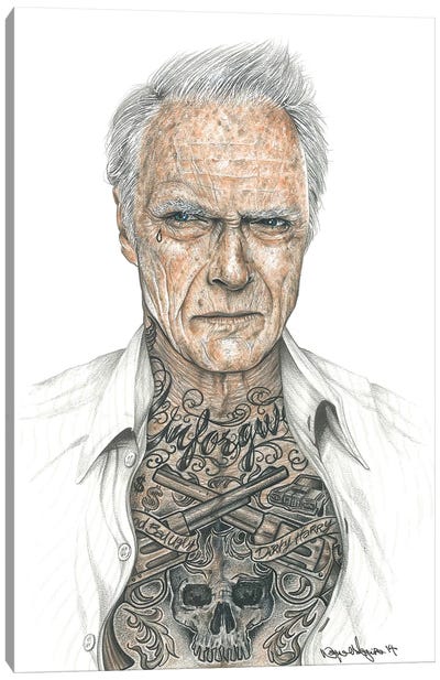 OG Eastwood Canvas Art Print - Actor & Actress Art