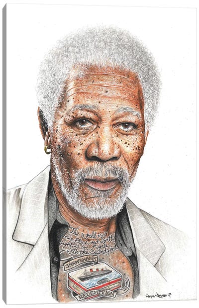 OG Freeman Canvas Art Print - Morgan Freeman