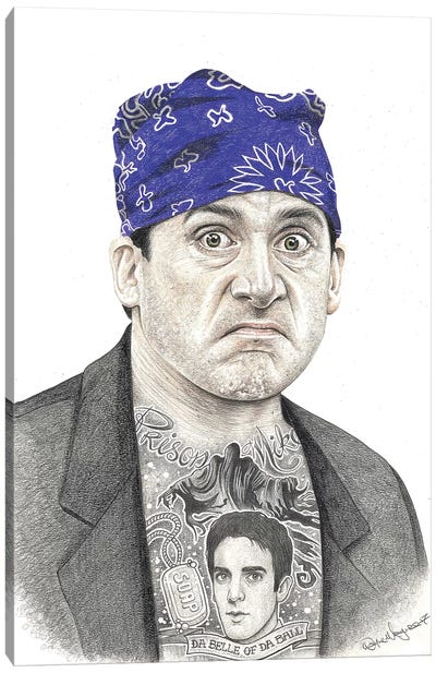 Prison Mike Canvas Art Print - Hand Drawings & Sketches