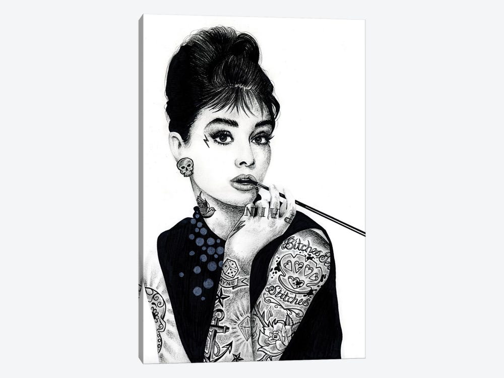 Audrey Hepburn by Inked Ikons 1-piece Canvas Artwork