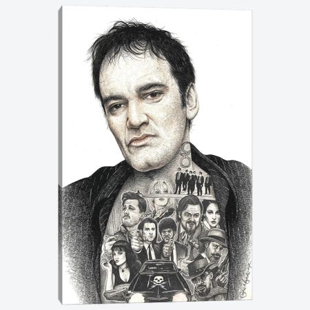 Tarantino Canvas Print #IIK41} by Inked Ikons Art Print