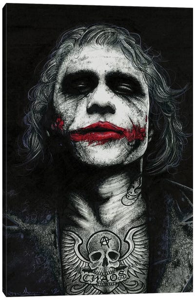 The Joker Canvas Art Print - Inked Ikons