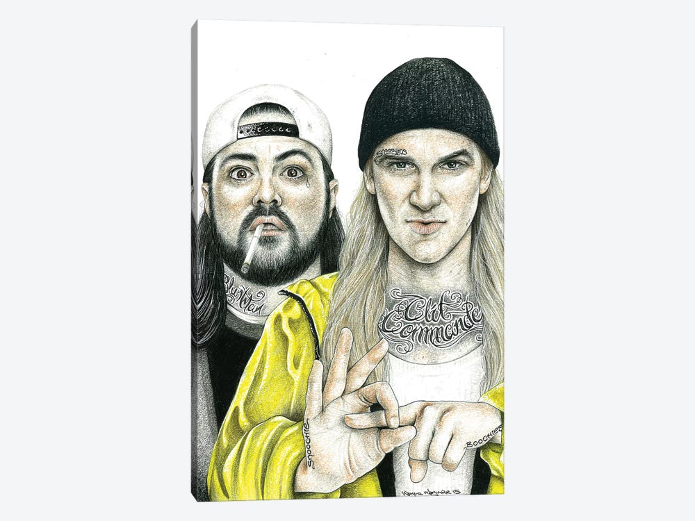 Jay & Silent Bob by Inked Ikons 1-piece Canvas Art