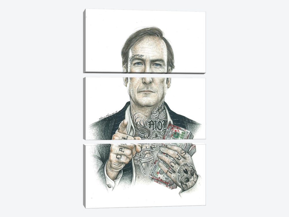 Saul by Inked Ikons 3-piece Canvas Print