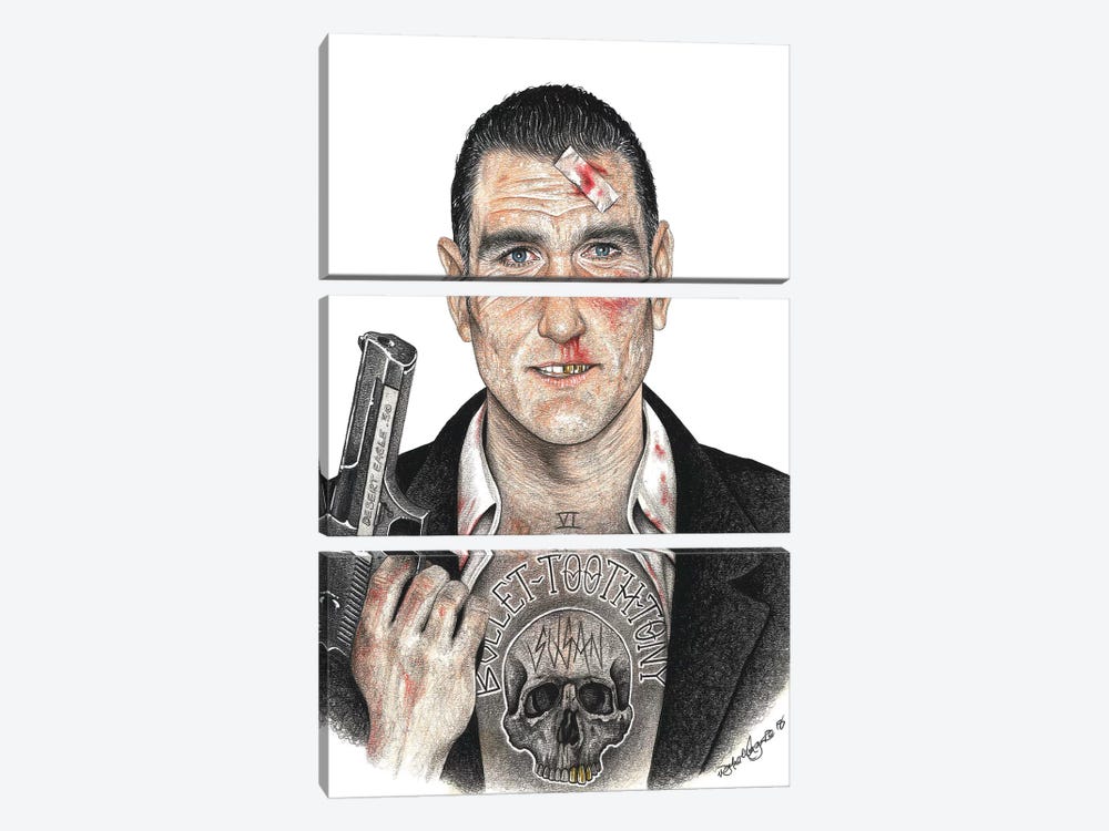 Bullet-Tooth Tony by Inked Ikons 3-piece Canvas Wall Art