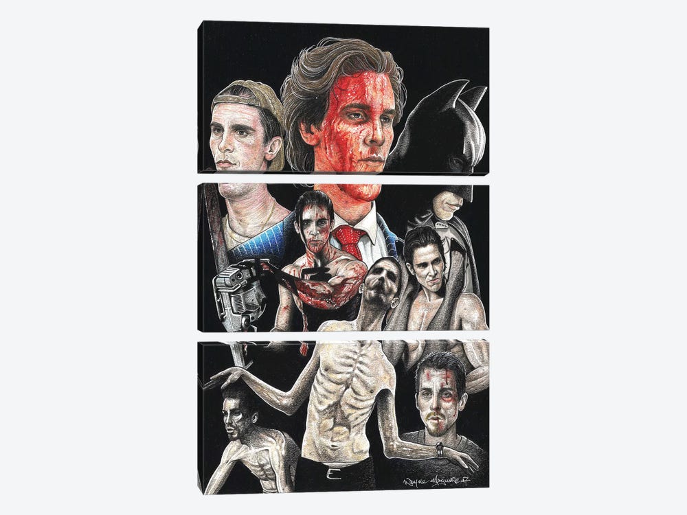 Christian Bale 3-piece Canvas Art Print