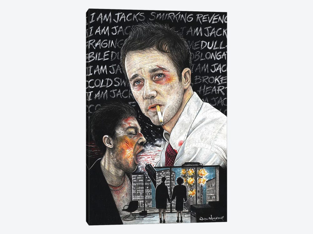 Fight Club I by Inked Ikons 1-piece Canvas Art Print