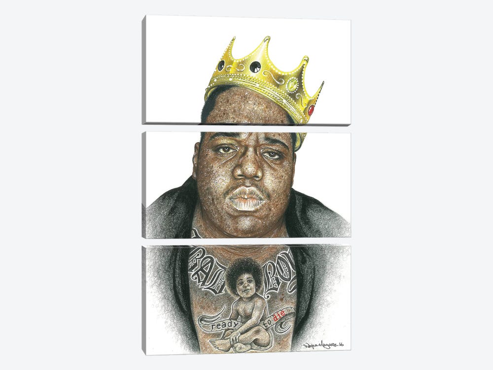 Biggie by Inked Ikons 3-piece Canvas Wall Art
