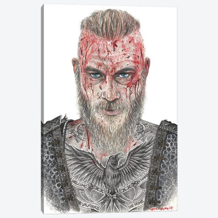 Ragnar Canvas Print #IIK61} by Inked Ikons Canvas Art Print