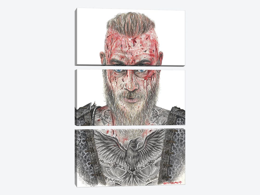 Ragnar by Inked Ikons 3-piece Canvas Wall Art