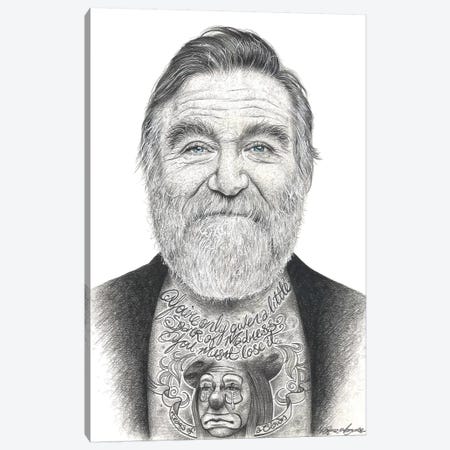 Robin Williams Canvas Print #IIK62} by Inked Ikons Canvas Art Print
