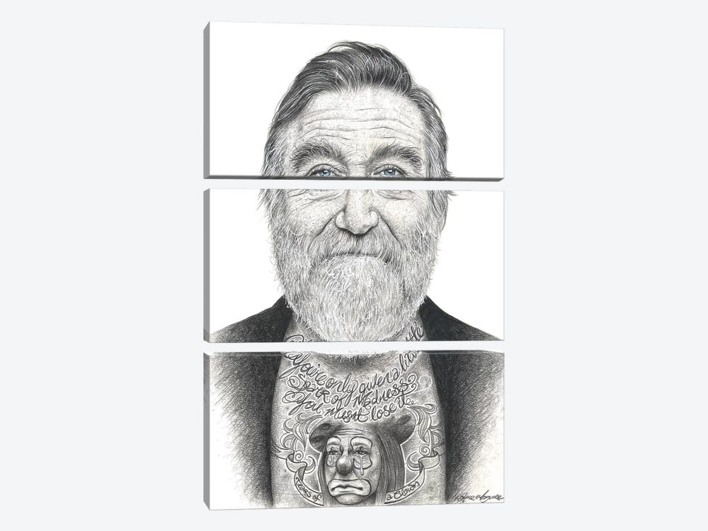 Robin Williams by Inked Ikons 3-piece Canvas Print