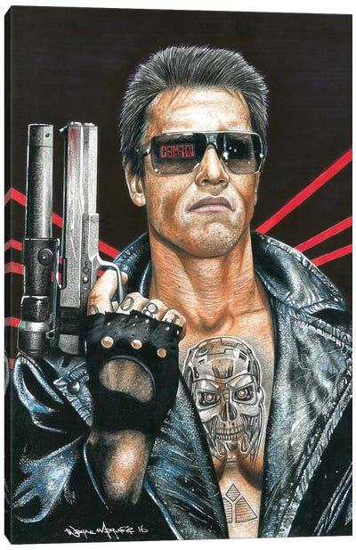 Terminator Canvas Art Print - Arnold Schwarzenegger