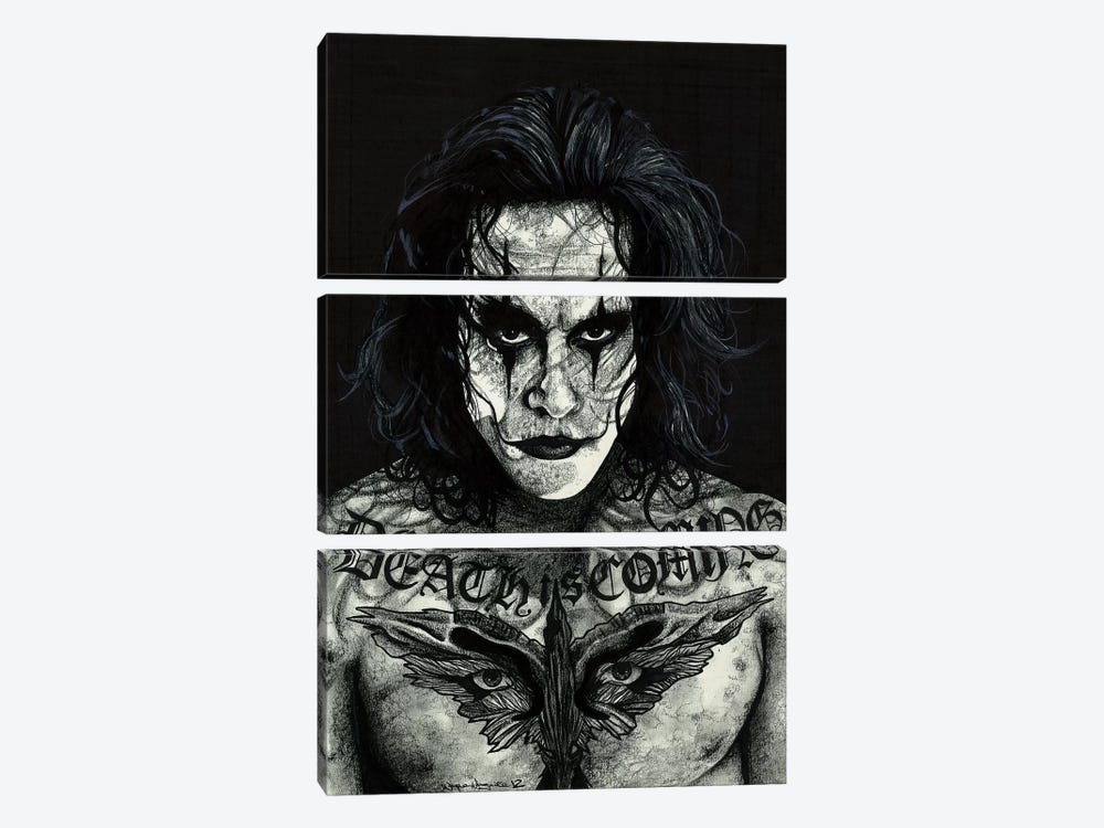 The Crow by Inked Ikons 3-piece Canvas Art