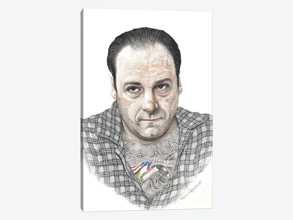 Tony Soprano by Inked Ikons 1-piece Canvas Artwork