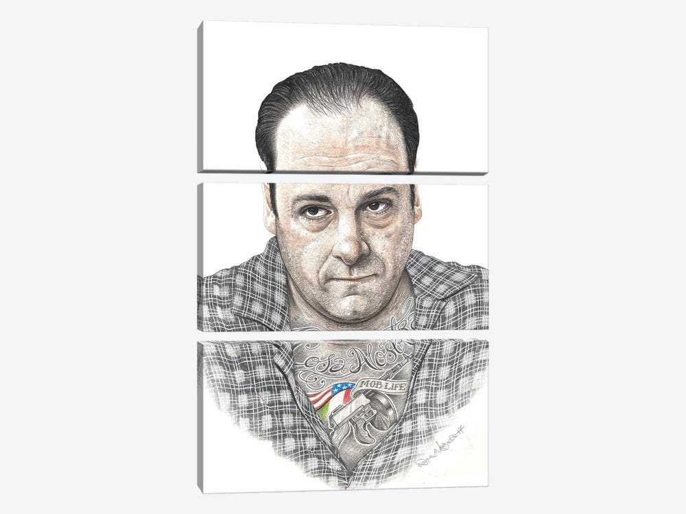 Tony Soprano by Inked Ikons 3-piece Canvas Art