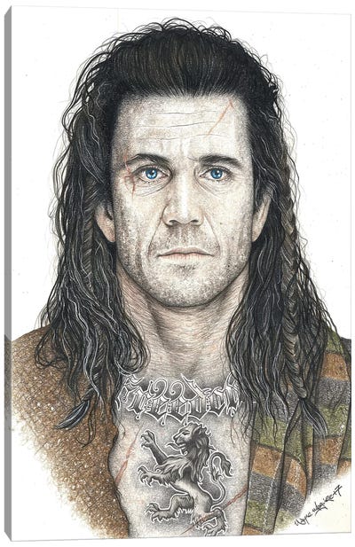 Braveheart Canvas Art Print - Mel Gibson