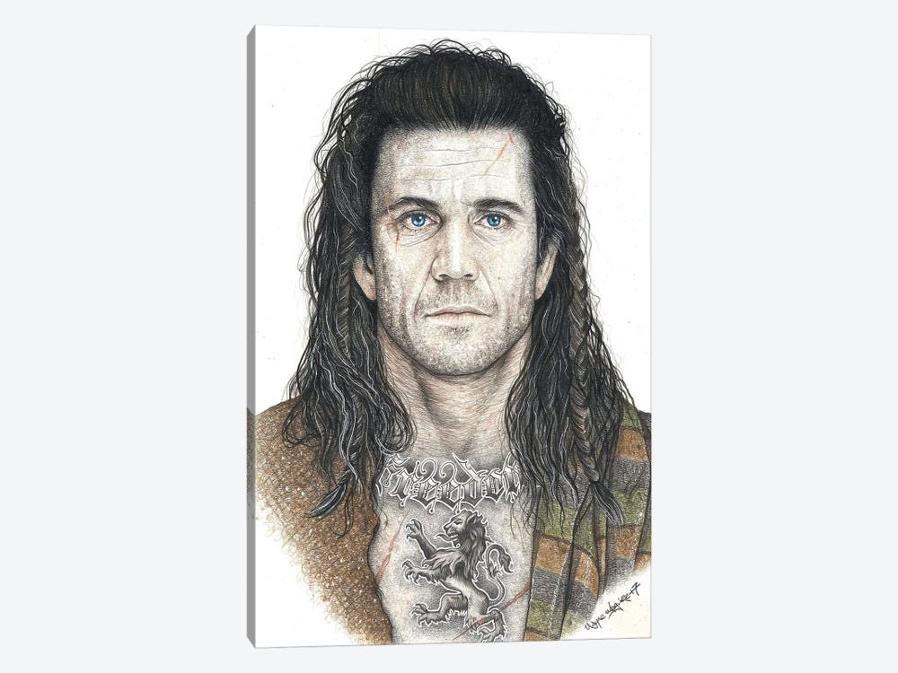 Braveheart by Inked Ikons 1-piece Canvas Art Print