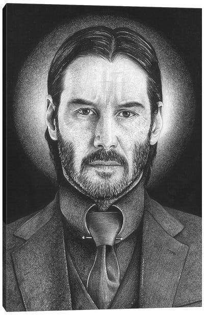 John Wick Canvas Art Print - Keanu Reeves