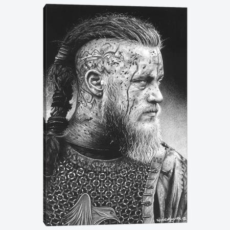 Ragnar Canvas Print #IIK79} by Inked Ikons Canvas Wall Art