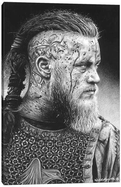 Ragnar Canvas Art Print - Inked Ikons